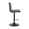 Armen Living Duval Adjustable Gray Faux Leather Swivel Bar Stool LCDUBABLGR - alternate 2